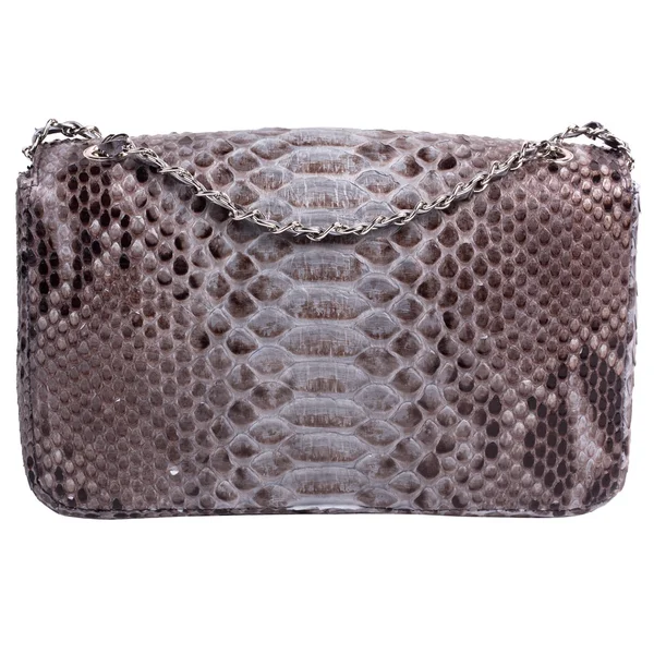 Fashion exotic snakeskin handmade purse bag handbag — Stock Photo, Image