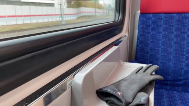 Moskova Merkez Çapı MCD 'sinin modern trenin içi. — Stok video