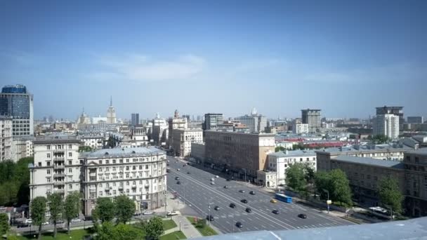 Вид на московские небоскребы, замедленная съемка 25 FPS. — стоковое видео