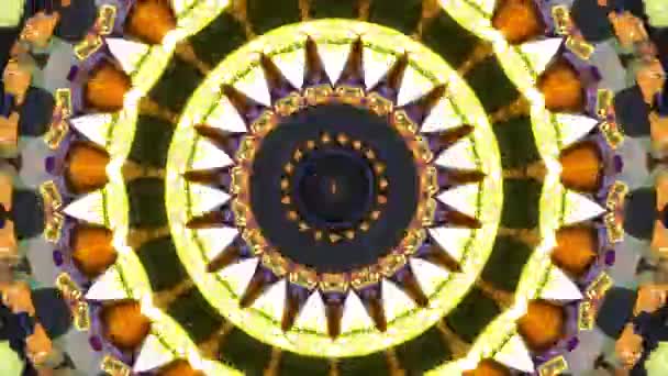 Caleidoscópio abstrato fundo hipnótico. Filmado em festa de moda. — Vídeo de Stock