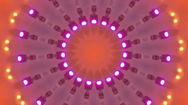Abstraktes Kaleidoskop hypnotischer Hintergrund. Auf Modeparty gefilmt. — Stockvideo