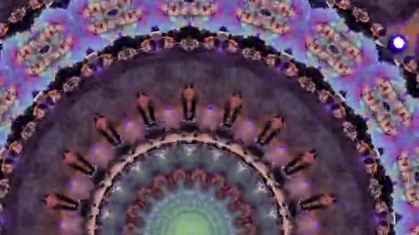 Abstract kaleidoscope hypnotic background. Filmed on fashion party. — Stock Video