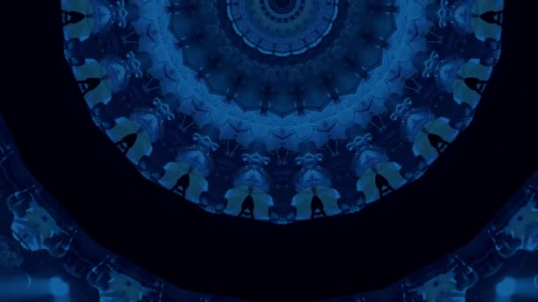 Abstract kaleidoscope hypnotic background. Filmed on rock concert. — Stock Video