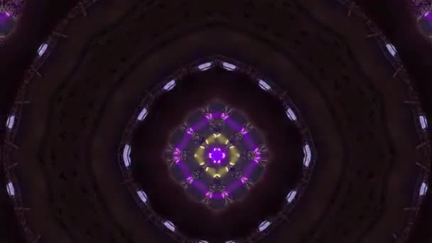 Abstract kaleidoscope hypnotic background. Filmed on rock concert. — Stock Video