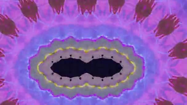 Abstraktes Kaleidoskop hypnotischer Hintergrund. Bei Rockkonzert gefilmt. — Stockvideo