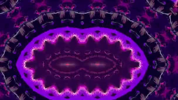 Latar belakang hipnotis kaleidoskop abstrak. Difilmkan di konser rock. — Stok Video