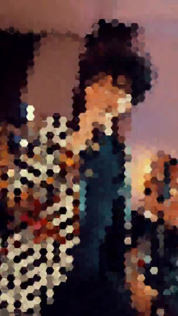 Fond moderne pixellisé. Tourné en concert. — Video