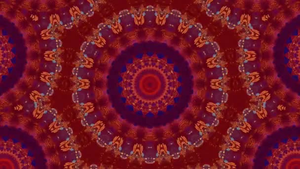 Mandala ipnotico sfondo astratto. Sfondo caleidoscopio geometrico. Girato in concerto. — Video Stock