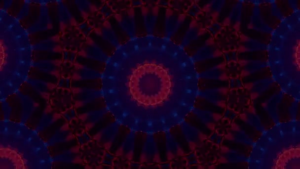 Mandala hipnótico fondo abstracto. Caleidoscopio geométrico de fondo. Filmado en concierto. — Vídeos de Stock