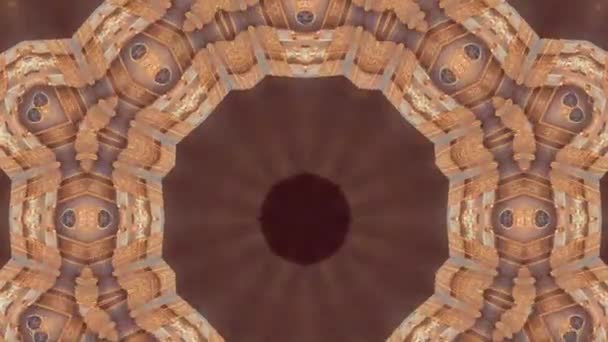 Mandala hypnotic abstract background. Geometric kaleidoscope background. Filmed on concert. — Stock Video