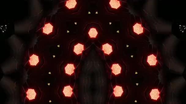 Mandala hypnotické abstraktní pozadí. Geometrické kaleidoskopické pozadí. Natočeno na koncertě. — Stock video
