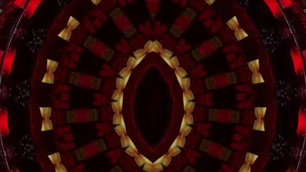 Mandala hypnotic abstract background. Geometric kaleidoscope background. Filmed on concert. — Stock Video