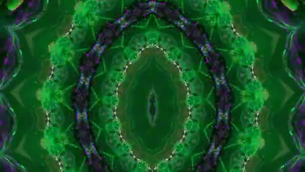 Kaleidoscop fundal abstract. Efect fractal, concept mandala, meditație . — Videoclip de stoc