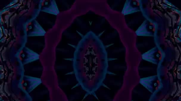 Kaleidoskop abstraktní pozadí. Fraktální efekt, koncept mandaly, meditace. — Stock video