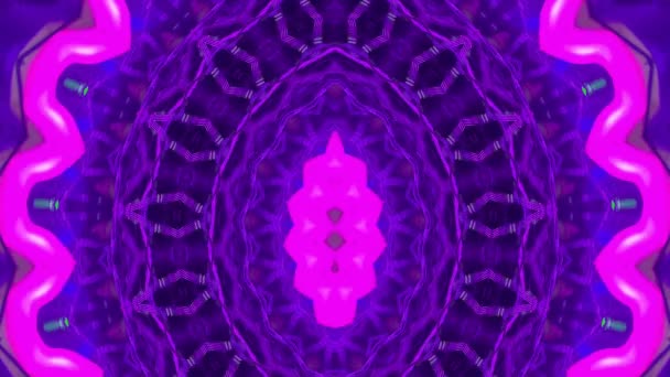 Caleidoscópio fundo abstrato. Efeito fractal, conceito de mandala, meditação. — Vídeo de Stock