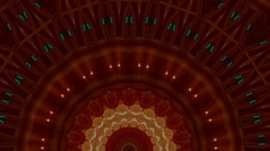 Altın mandala hipnotik soyut arka plan. Geometrik kaleydoskop arkaplanı.