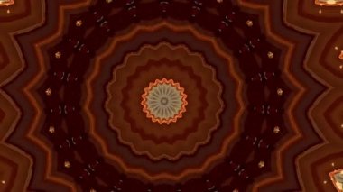 Altın mandala hipnotik soyut arka plan. Geometrik kaleydoskop arkaplanı.