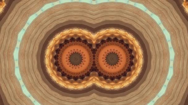 Mandala doré fond abstrait hypnotique. Fond kaléidoscope géométrique. — Video