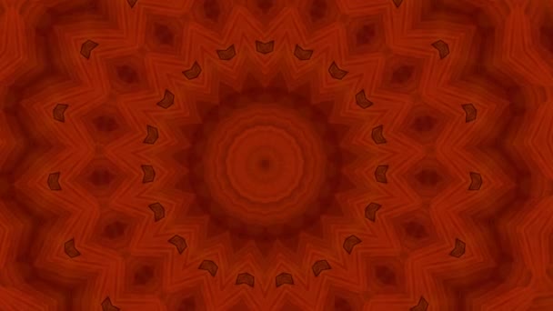 ゴールデンマンダラ催眠抽象的な背景。幾何学的万華鏡の背景. — ストック動画