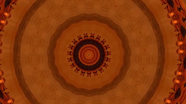 Mandala hipnotik soyut geçmişi. Geometrik kaleydoskop arka planı. Konserde çekilmiş.. — Stok video