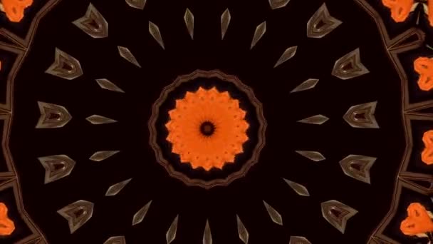 Mandala hipnotyzujące abstrakcyjne tło. Geometryczne tło kalejdoskopu. Filmowani na koncercie. — Wideo stockowe