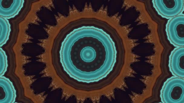 Mandala hypnotiserende abstracte achtergrond. Geometrische caleidoscoop achtergrond. Opgenomen op concert. — Stockvideo