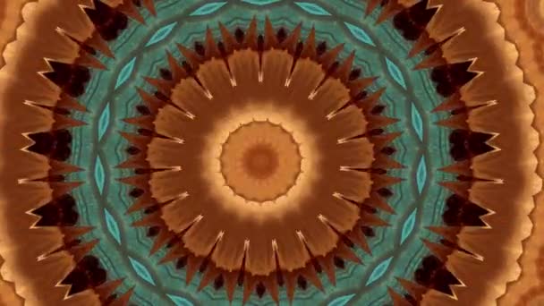 Mandala hypnotische abstrakte Hintergrund. Geometrischer Kaleidoskop-Hintergrund. Bei Konzert gefilmt. — Stockvideo