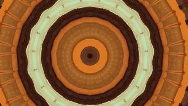 Mandala hypnotische abstrakte Hintergrund. Geometrischer Kaleidoskop-Hintergrund. Bei Konzert gefilmt. — Stockvideo