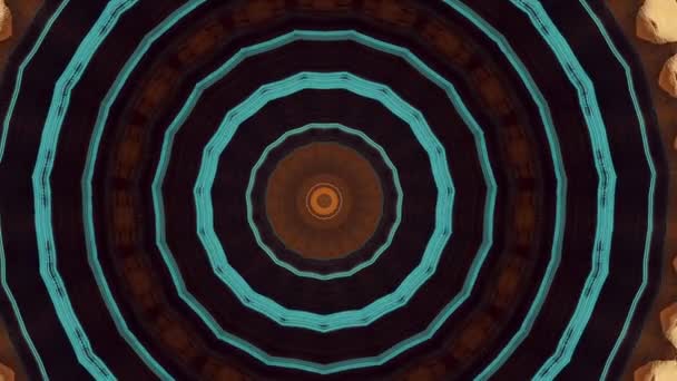 Mandala hypnotiserende abstracte achtergrond. Geometrische caleidoscoop achtergrond. Opgenomen op concert. — Stockvideo