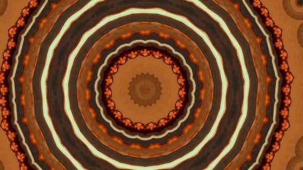 Mandala hipnótico fondo abstracto. Caleidoscopio geométrico de fondo. Filmado en concierto. — Vídeos de Stock