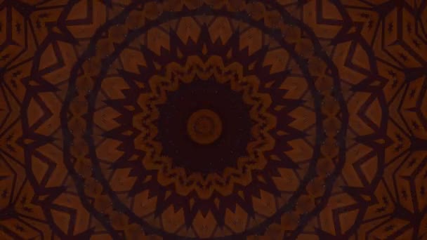 Mandala hipnótico fondo abstracto. Caleidoscopio geométrico de fondo. Filmado en concierto. — Vídeo de stock
