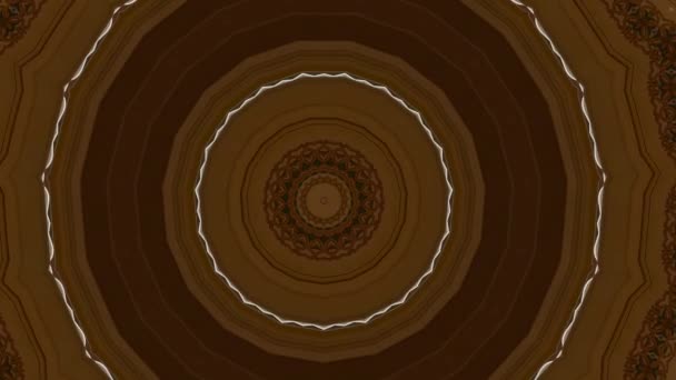 Mandala hipnótico fundo abstrato. Caleidoscópio geométrico de fundo. Filmado em concerto. — Vídeo de Stock