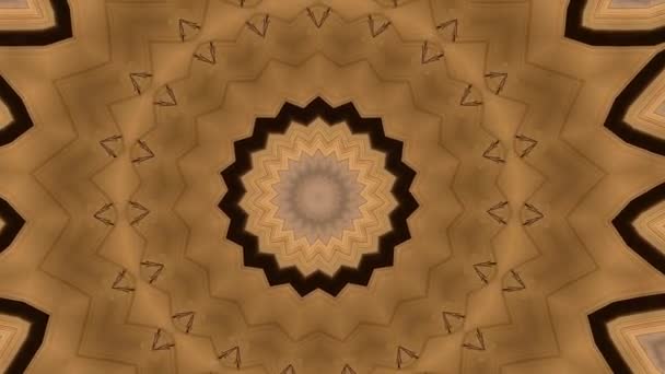 Mandala hypnotiserende abstracte achtergrond. Geometrische caleidoscoop achtergrond. Opgenomen op concert. — Stockvideo