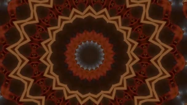 Mandala hypnotische abstrakte Hintergrund. Geometrischer Kaleidoskop-Hintergrund. Bei Konzert gefilmt. — Stockvideo