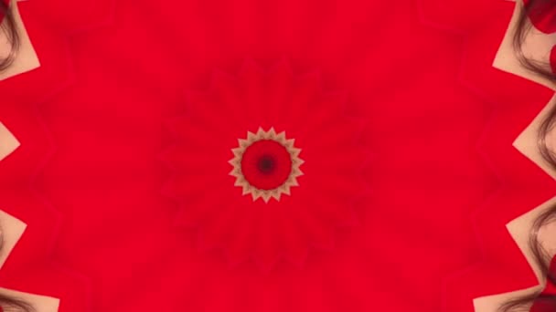 Red abstract human background. Geometric red footage. — Stock Video