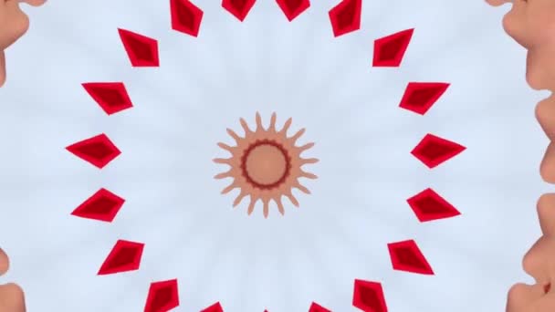 赤い抽象的な人間の背景。幾何学的な赤い映像. — ストック動画