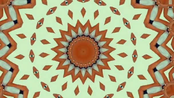 Mandala hypnotic abstract background. Geometric kaleidoscope background. — Stock Video