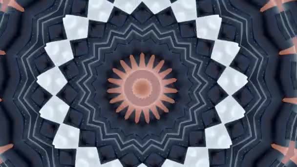 Mandala hipnótico fondo abstracto. Caleidoscopio geométrico fondo. — Vídeo de stock