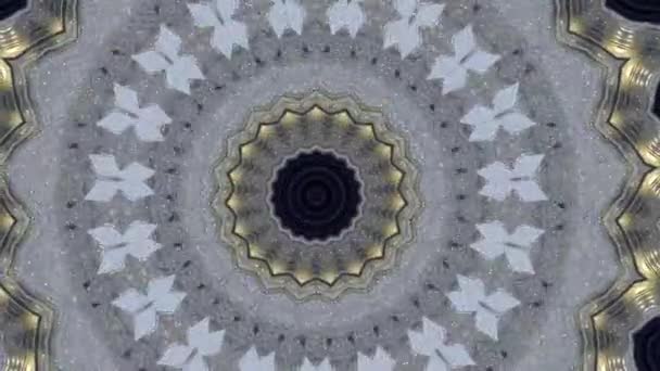 Mandala ipnotico sfondo astratto. Caleidoscopio geometrico sfondo. — Video Stock