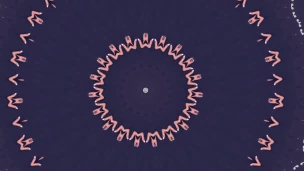 Mandala ipnotico sfondo astratto. Caleidoscopio geometrico sfondo. — Video Stock