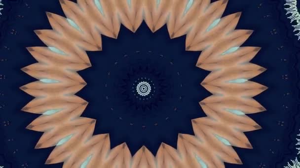 Mandala hypnotické abstraktní pozadí. Geometrické kaleidoskopické pozadí. — Stock video