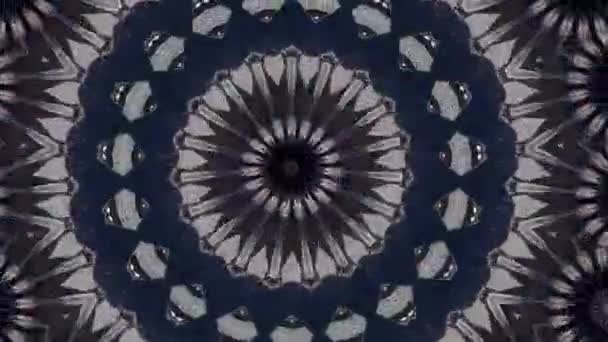 Mandala hypnotique fond abstrait. Fond kaléidoscope géométrique. — Video