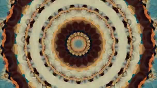 Abstrakt fantasi bakgrund. Geometriskt kalejdoskop, Mandala effekt. — Stockvideo