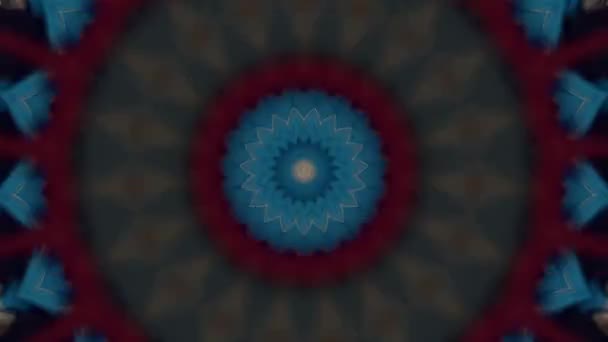 Abstracte fantasie achtergrond. Geometrische caleidoscoop, mandala-effect. — Stockvideo