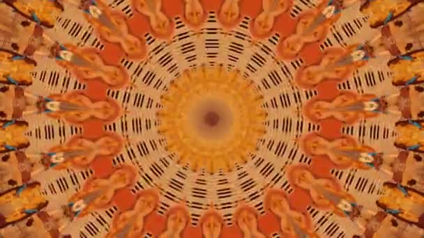 Fond imaginaire abstrait. Kaléidoscope géométrique, effet mandala. — Video