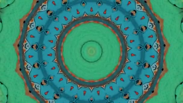 Abstrakt fantasi bakgrund. Geometriskt kalejdoskop, Mandala effekt. — Stockvideo