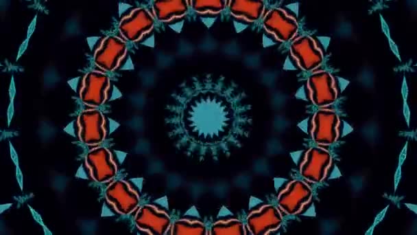 Abstrakte Fantasie. Geometrisches Kaleidoskop, Mandala-Effekt. — Stockvideo