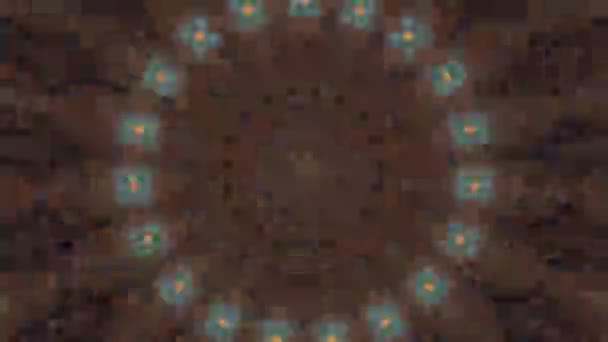 Абстрактний фентезійний фон. Геометричний калейдоскоп, ефект мандали . — стокове відео