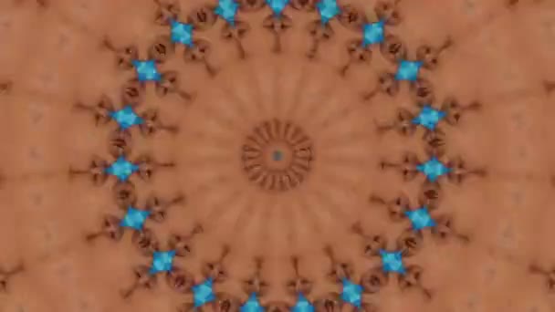 Abstrakt fantasi bakgrund. Geometriskt kalejdoskop, Mandala effekt. — Stockvideo