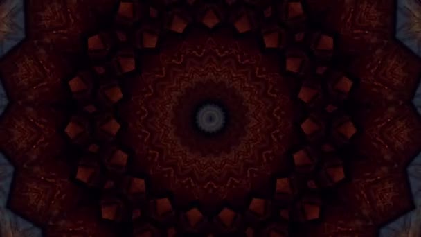 Abstrakt fantasi bakgrund. Geometriskt kalejdoskop, Mandala effekt. — Stockvideo